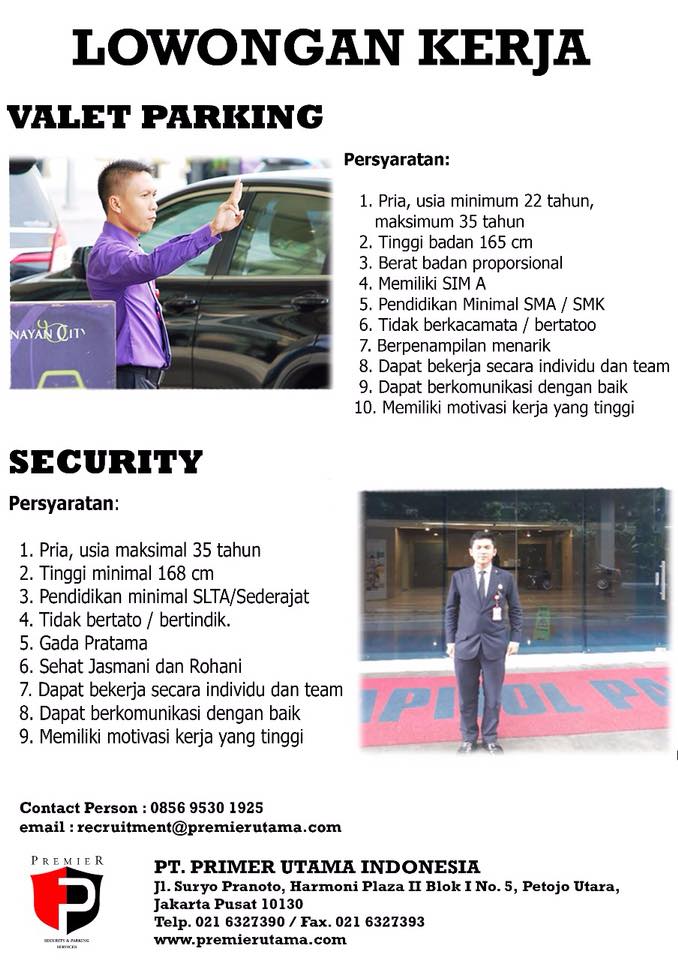 Lamar Lowongan Security Satpam Di Primer Utama Indonesia Pt 2021 Jobs Id